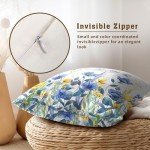 Floral Throw Pillow Covers - Set of 2