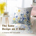 Floral Throw Pillow Covers - Set of 2