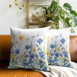 Floral Throw Pillow Covers - Set of 2