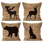 Rustic Cabin Throw Pillow Covers - Set of 4