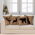 Rustic Cabin Throw Pillow Covers - Set of 4