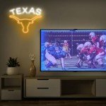 Texas Longhorn Neon Sign for Man Cave Decor