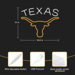 Texas Longhorn Neon Sign for Man Cave Decor