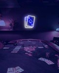 Blue Neon Poker Signs for Man Cave Decor