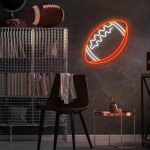 Football Neon Sign for Man Cave Decor