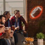 Football Neon Sign for Man Cave Decor