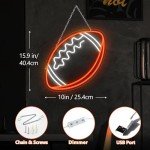Football Neon Sign for Man Cave Decor