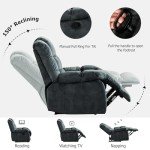QIAYA Overstuffed Recliner Chair for Mancave
