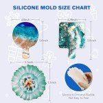 82-Piece Resin Coaster and Tray Mold Kit