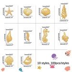 1000pcs Seashell Resin Fillers for Crafts