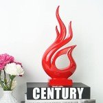 Abstract Fire Resin Sculpture for Modern Decor