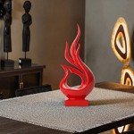 Abstract Fire Resin Sculpture for Modern Decor