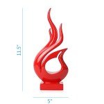 Abstract Fire Resin Sculpture for Modern Decor