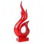 Abstract Fire Resin Sculpture for Modern Decor