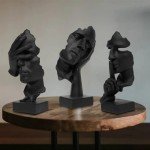 Thinker Statue Set: Silence is Gold Decor