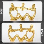 Gold Thinker Statue Abstract Art Sculpture