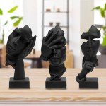 Thinker Statue Set: Silence is Gold Decor