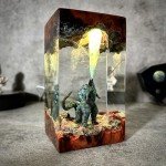 Custom Anime Resin Wood Lamp for Home Decor