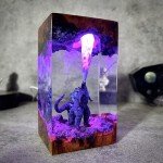 Custom Anime Resin Wood Lamp for Home Decor