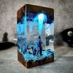 Custom Anime Resin Wood Lamp for Home Decor