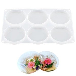 Deep Round Silicone Coaster Mold - 6 Cavity