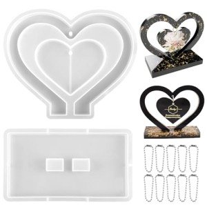 Heart-Shaped Resin Photo Frame Mold for DIY
