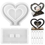Heart-Shaped Resin Photo Frame Mold for DIY