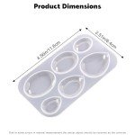Waterdrop & Oval Silicone Resin Molds - 6 Cavities