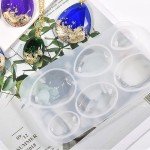 Waterdrop & Oval Silicone Resin Molds - 6 Cavities