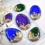 Waterdrop & Oval Silicone Resin Molds - 6 Cavities