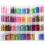 36-Color Chunky and Fine Glitter Mix Set
