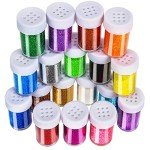 18 Pack Extra Fine Glitter for Resin Art