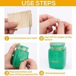 Resin Letter Stickers - 12 Sheets for Crafting