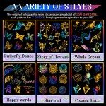 300 Shiny Holographic Stickers for Resin Art