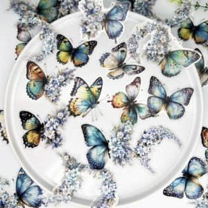 Butterfly & Moon Waterproof Vinyl Stickers Set