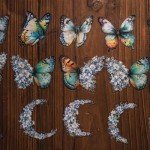 Butterfly & Moon Waterproof Vinyl Stickers Set