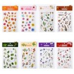 Maxleaf 8 Sheets 3D Leaf Stickers for Crafts