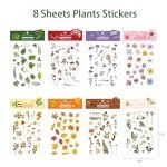 Maxleaf 8 Sheets 3D Leaf Stickers for Crafts