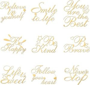 Inspirational Quote Metal Stickers for Resin Art