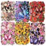 Assorted Butterfly and Flower Resin Decals – 300 Pack
