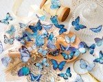 320 Colorful Transparent Butterfly Resin Stickers