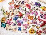 Assorted Butterfly and Flower Resin Decals – 300 Pack
