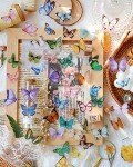 320 Colorful Transparent Butterfly Resin Stickers