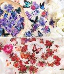 Assorted Butterfly and Flower Resin Decals – 300 Pack