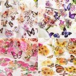 Assorted Butterfly and Flower Resin Decals – 300 Pack