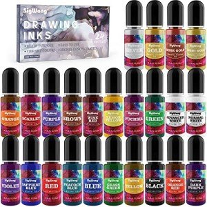 24 Vibrant Alcohol Ink Colors for Resin Art