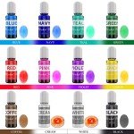Vibrant 12-Color Alcohol Ink Set for Resin Art