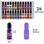 24 Vibrant Alcohol Ink Colors for Resin Art