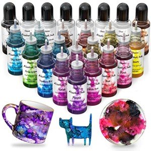 Vibrant 24-Color Alcohol Ink Set for Art