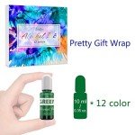 Vibrant 12-Color Alcohol Ink Set for Resin Art